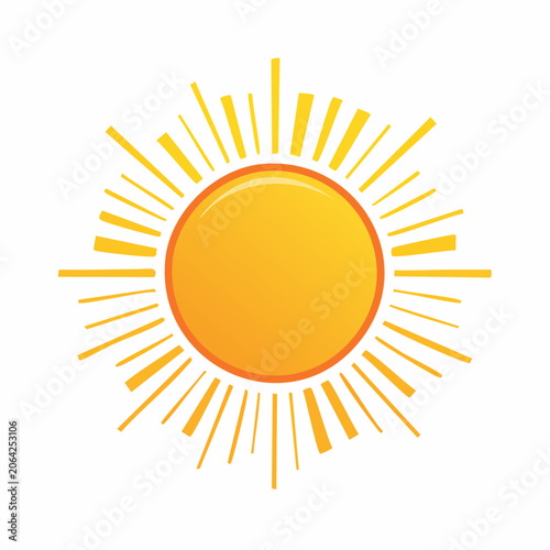 Stylized Sun Icon with Rays