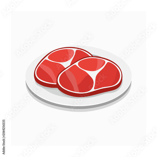 Red heart shape flat design icon
