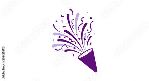 Photos Purple Party Horn with Sparkles.