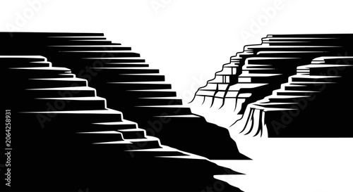Staircase Steps Leading Downwards.