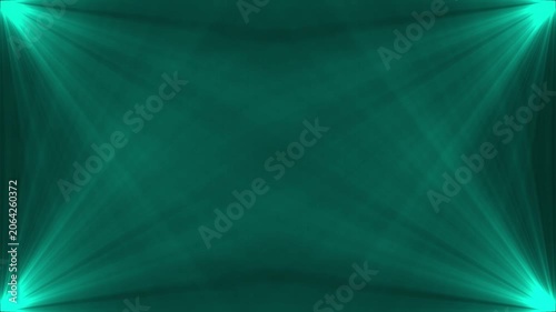 Teal stage spotlight beams abstract background animation
