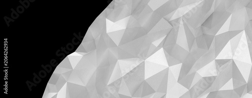 Billede på lærred Modern 3d abstract geometric white texture background with soft lighting and sha