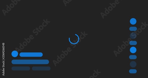 abstract network connecting and processing  animation sign symbol on a transparent background. Simple rotating loader icon shows waiting and processing 