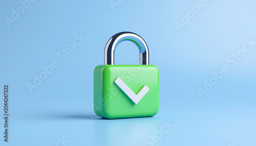 Secure Padlock Check Mark