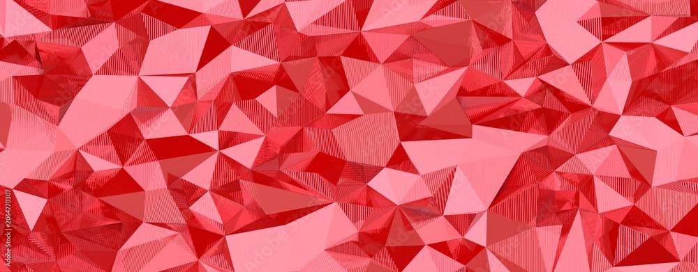 Naklejka premium Modern abstract geometric pattern with shades of red for texture background.