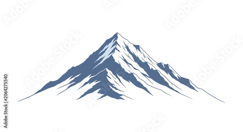Snowy Mountain Peak Landscape Nature.