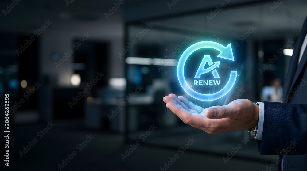 Obraz premium Membership Renewal Concept with Digital Subscription Extension and Customer Retention Management Interface