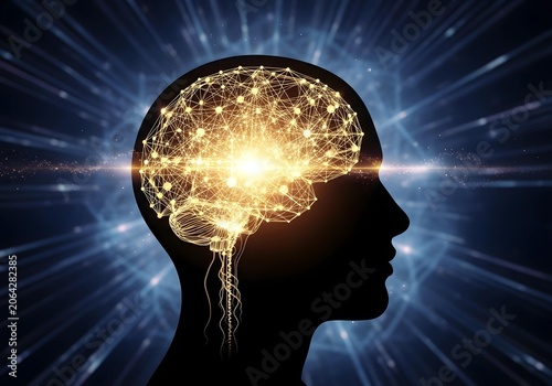 Illuminated Human Mind Representing Intelligence and Creative Potential