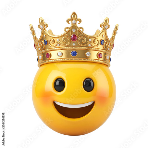 Champion emoji with jeweled crown representing victory