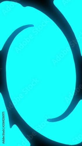 Vertical 4K video. Loop animation. Transition mask for social media template. Cartoon intro with acid green toxic spiral sludge flow, cyan slime, blue ink, pink paint, magenta oil, drop. Magic concept