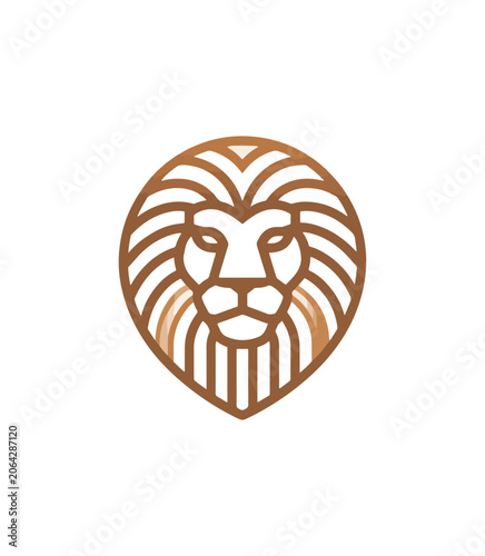 Lion head graphic design element