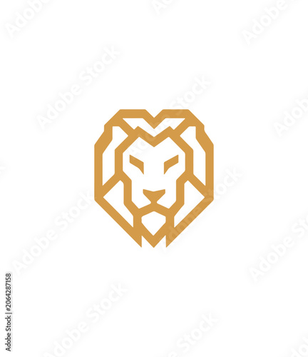 Lion head logo graphic design