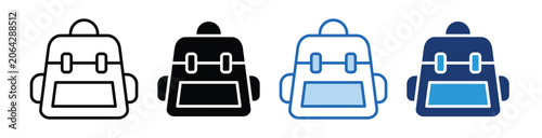 Bag icon Collection With Multiple Styles