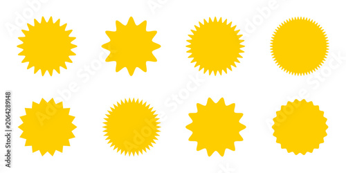 Obraz na płótnie Yellow starburst vector collection
