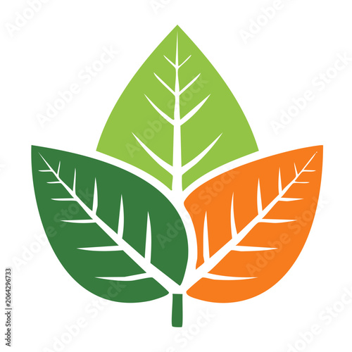 Flat design leaf vector icon