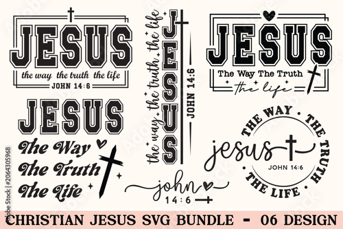 Christian Jesus Svg  Bundle, Christian Bible Verse Bundle Jesus Faith Religious Typography Design,  Bible Verse SVG, Jesus SVG, Faith SVG, Religious Cut Files, Cricut PNG DXF EPS