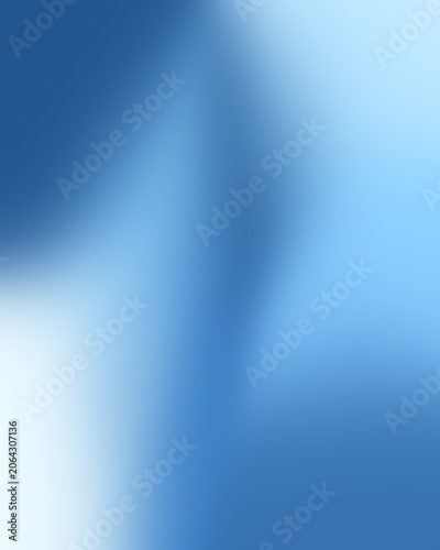 Smooth abstract background with blue and white color gradient. Soft light and blurred texture, dreamy and ethereal effect