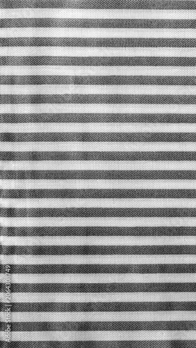 Black and white striped fabric texture, woven textile background