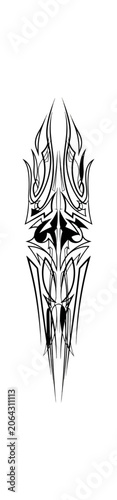 Abstract symmetrical design illustration on black background