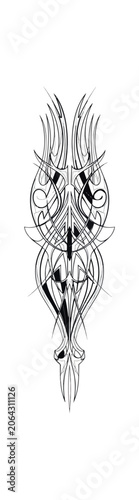 Abstract symmetrical design in black and white