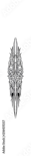 Ornamental design element with symmetrical pattern