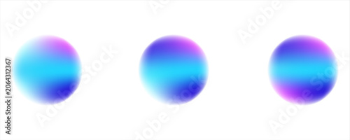 PrintAbstract oval, vibrant gradient of blue and purple