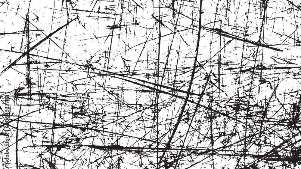 Obraz premium Abstract Grunge Scratch Texture Background with Distressed Black Lines