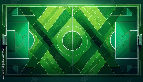 green textured soccer game field center midfield poster