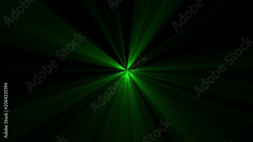 Light ray stock animation video concept. black background litter, shiny, bright, flare footage Isolated green light rays animation. Shine or sun effect on white cc light ray animation