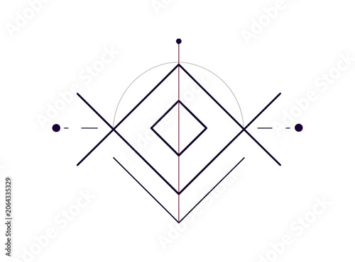 Geometric abstract pattern design