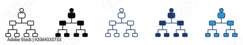 User flow diagram icon. ux design workflow process, user journey mapping, flowchart navigation vector illustration and transparent png