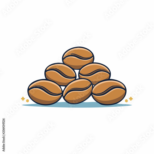 Pile of Coffee Beans Illustration