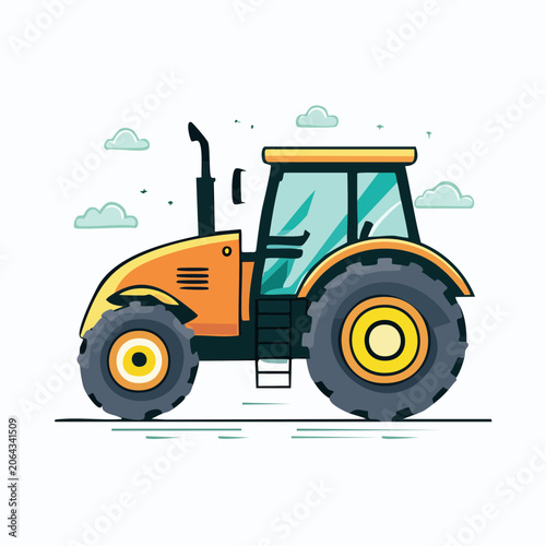 Cartoon Tractor Illustration