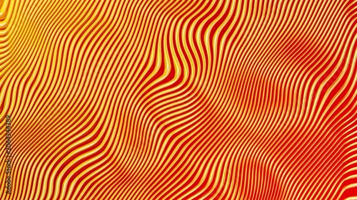 Warm Orange Liquid Metal Wave Animation - Seamless Looping Background