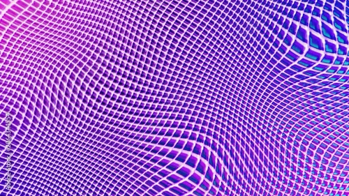 Vibrant Purple Gradient Metallic Mesh Motion - Dynamic Loop 4K