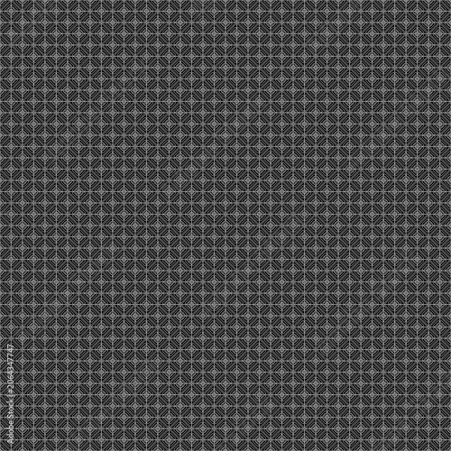 Black and White Geometric Seamless Ornamental Pattern Background