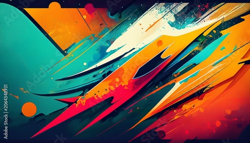 abstract vibrant grunge sport pattern background