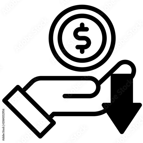  financial transaction Icon, Filled Line style icon vector illustration, Suitable for website, mobile app, print, presentation, infographic and any other project.