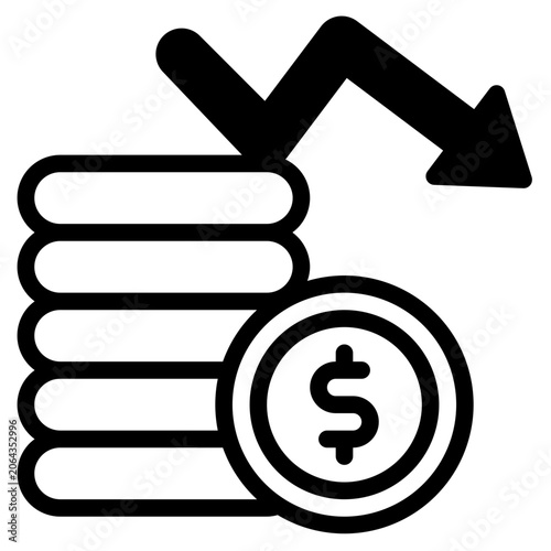  cash flow Icon, Filled Line style icon vector illustration, Suitable for website, mobile app, print, presentation, infographic and any other project.