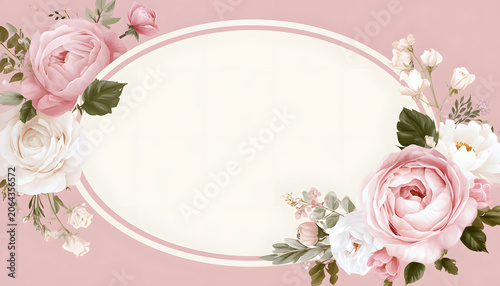 Bingkai Floral Pink yang Indah