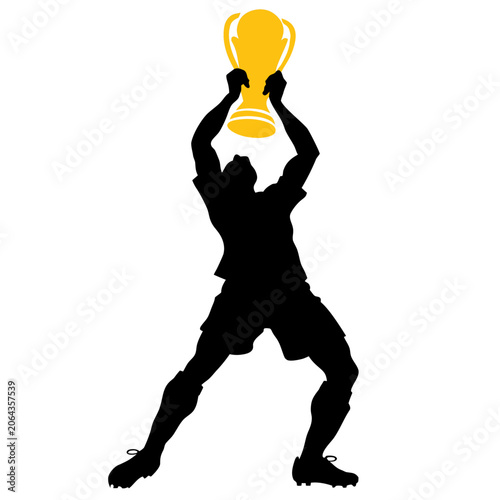 A player dancing with world cup