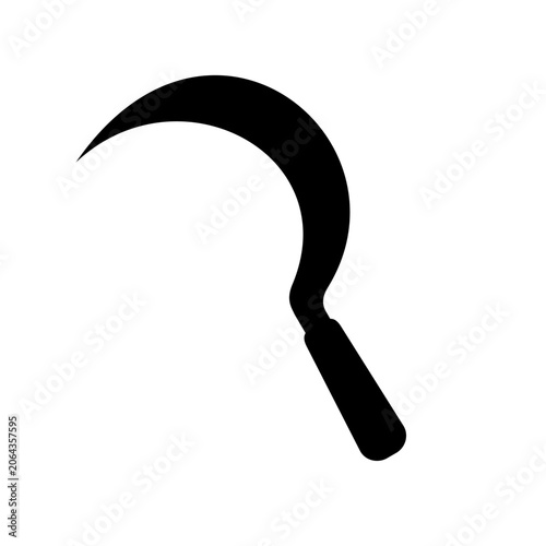 Sickle Icon Silhouette Vector Image