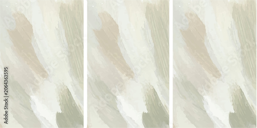 Fotografie Minimalist sage green and beige abstract painted brushstroke texture with hand p