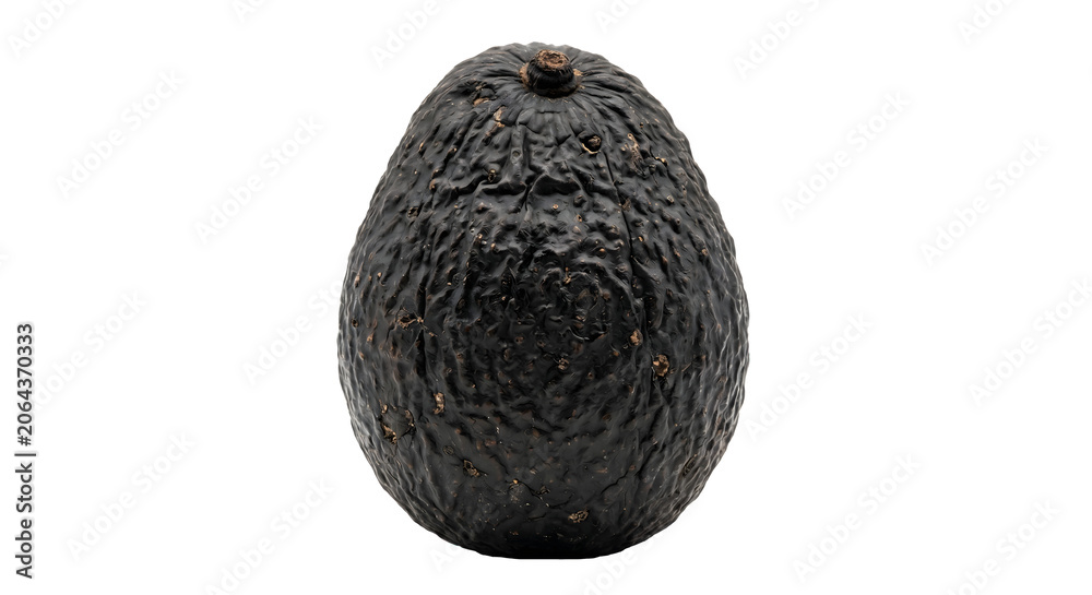 Fototapeta premium Rotten avocado isolated on transparent background