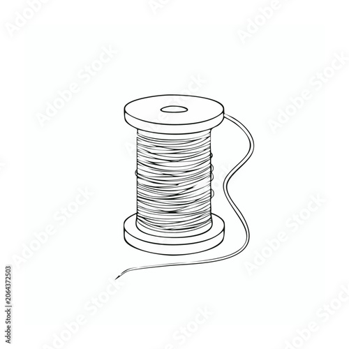 Minimalist line art coffee cup with steam