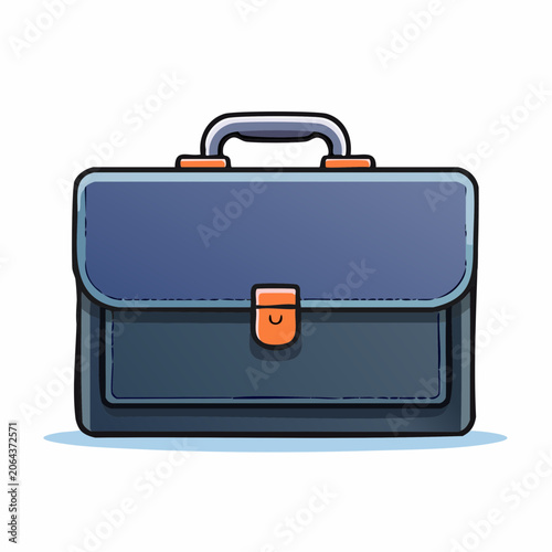 Blue Briefcase Illustration