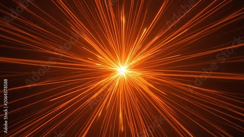 Vibrant orange light energy burst explosion.
