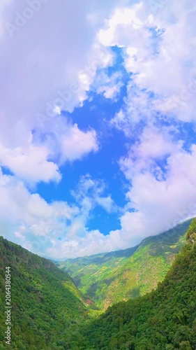 Driving through las brisas waterfall valley in zacatlan mexico