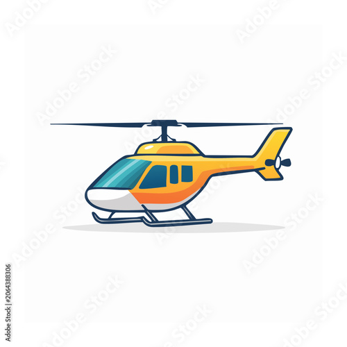 Yellow and blue airplane 3D render
