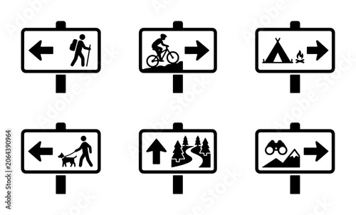 Outdoor Activity Direction Signs